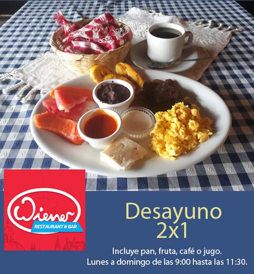 Desayuno 2x1 en Wiener Antigua